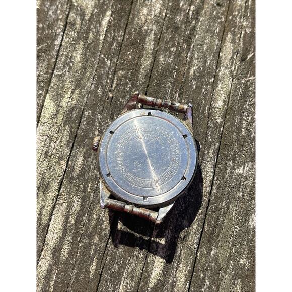 Vintage 1960s Bulova Watch Manual Wind Mechanical Shock Water Anti Magnetic Runs - Picture 7 of 11